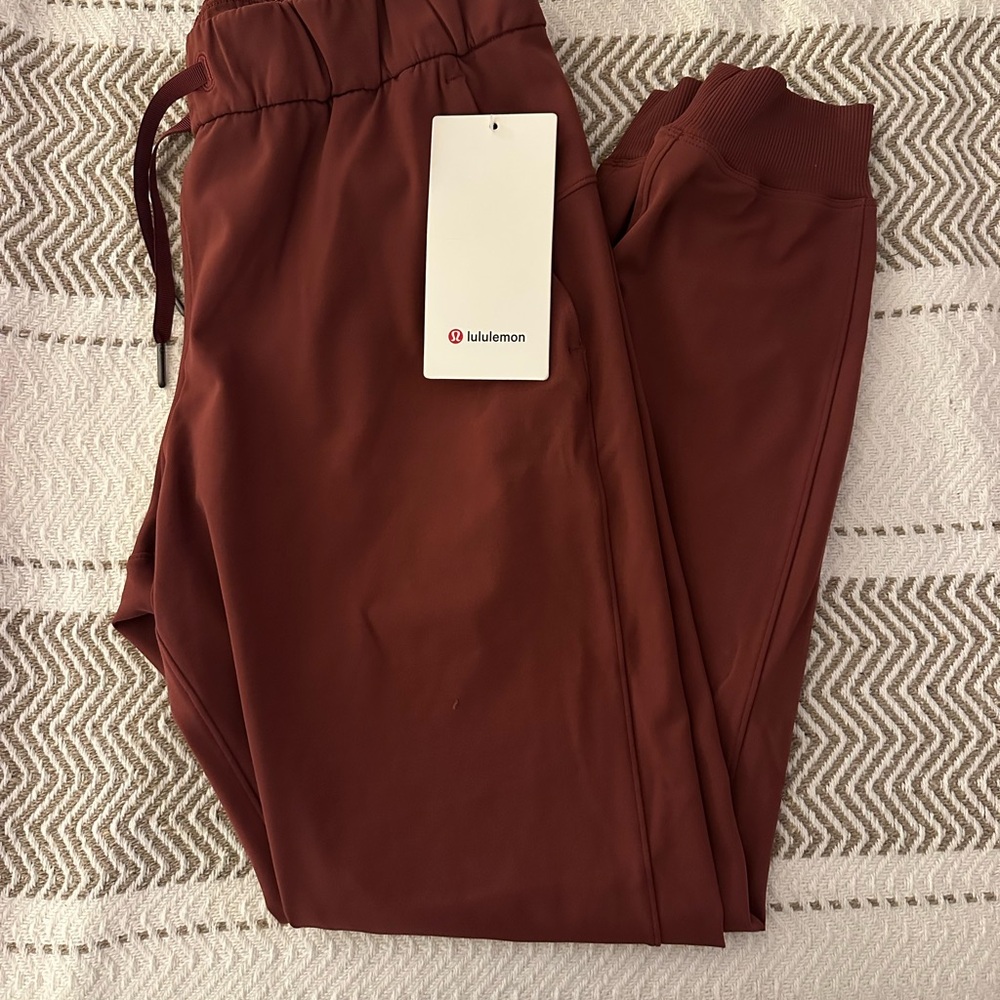 Lululemon Maroon On The Fly Joggers